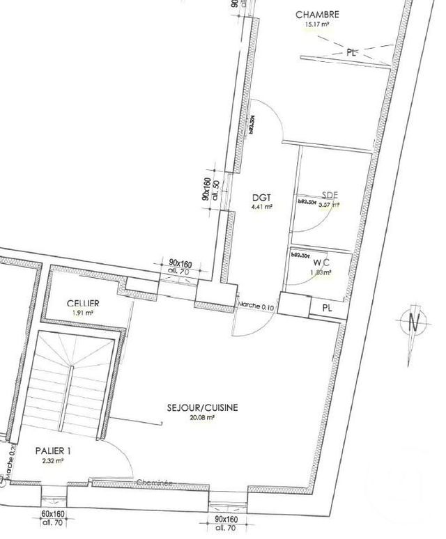 Appartement T2 à louer - 2 pièces - 46.97 m2 - LUCON - 85 - PAYS-DE-LOIRE - Century 21 Solution Immobilière