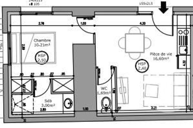 Appartement F2 à louer - 2 pièces - 31.03 m2 - LUCON - 85 - PAYS-DE-LOIRE - Century 21 Solution Immobilière