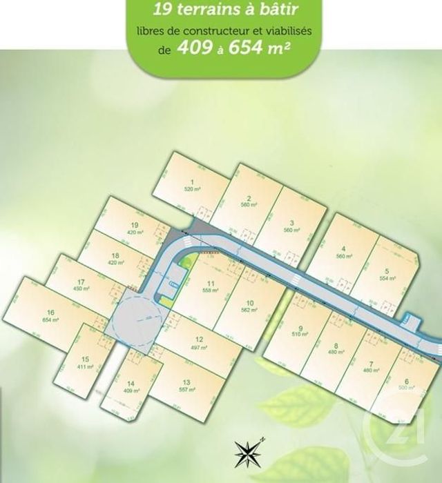 terrain à vendre - 409.0 m2 - GRUES - 85 - PAYS-DE-LOIRE - Century 21 Solution Immobilière