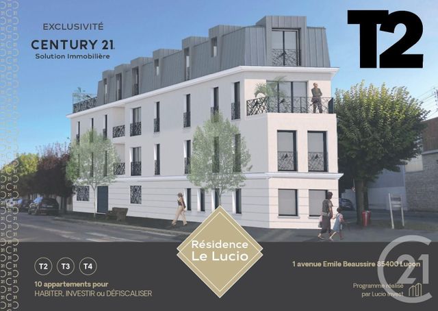 Appartement T2 à vendre - 2 pièces - 47.71 m2 - LUCON - 85 - PAYS-DE-LOIRE - Century 21 Solution Immobilière