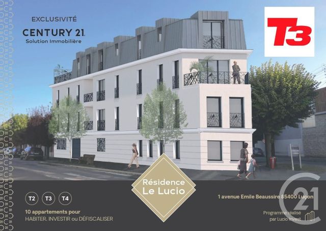Appartement T3 à vendre - 3 pièces - 73.95 m2 - LUCON - 85 - PAYS-DE-LOIRE - Century 21 Solution Immobilière